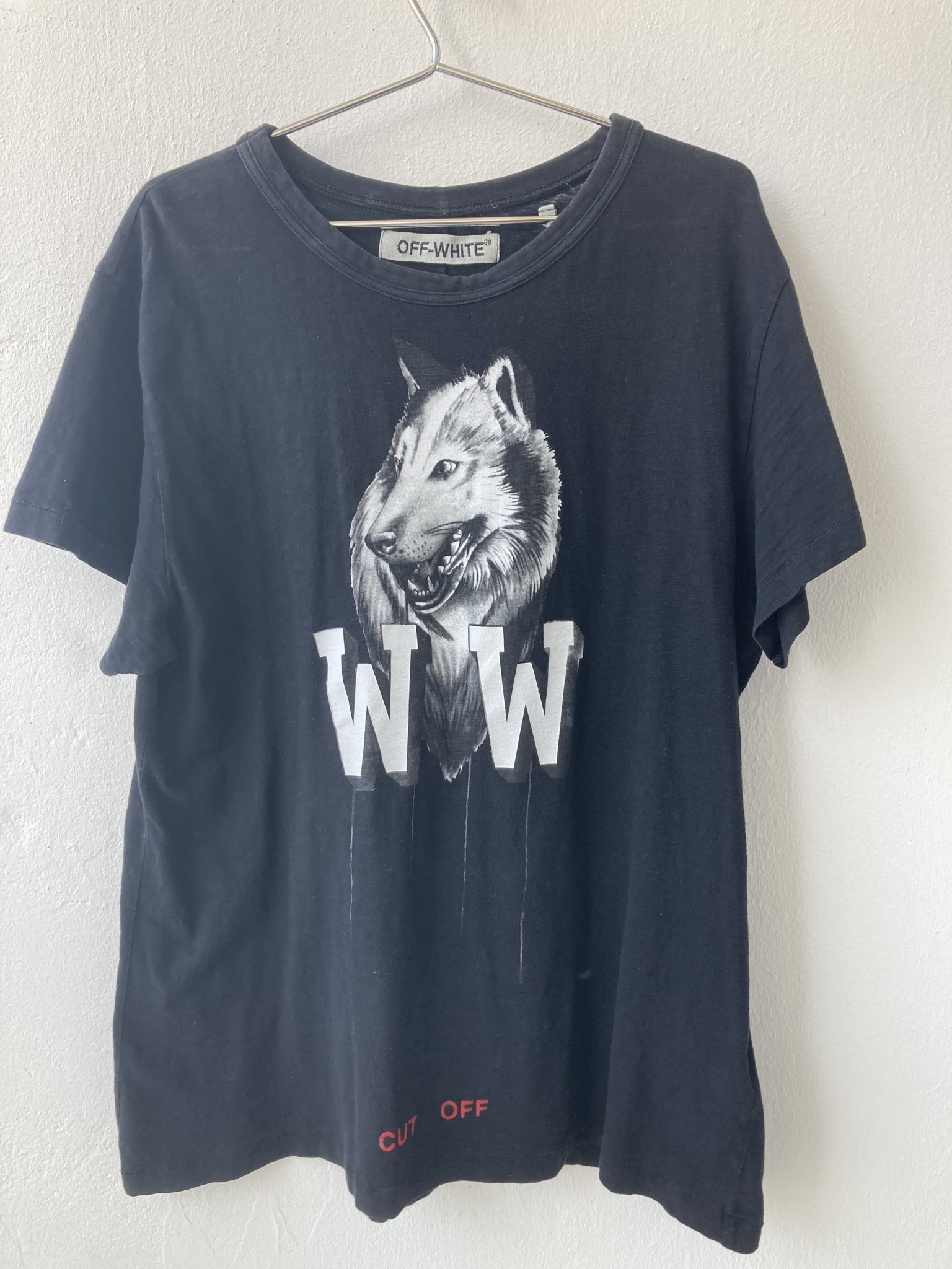 Off white cheap wolf tee