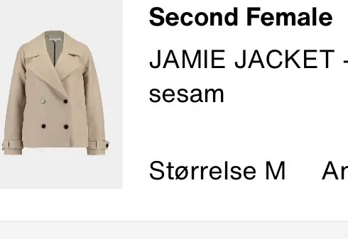 Second female hotsell jamie coat