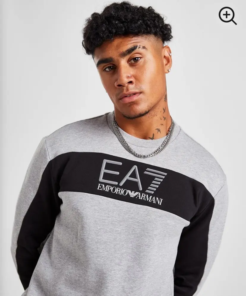 Emporio armani ea7 control deals panel crew sweatshirt