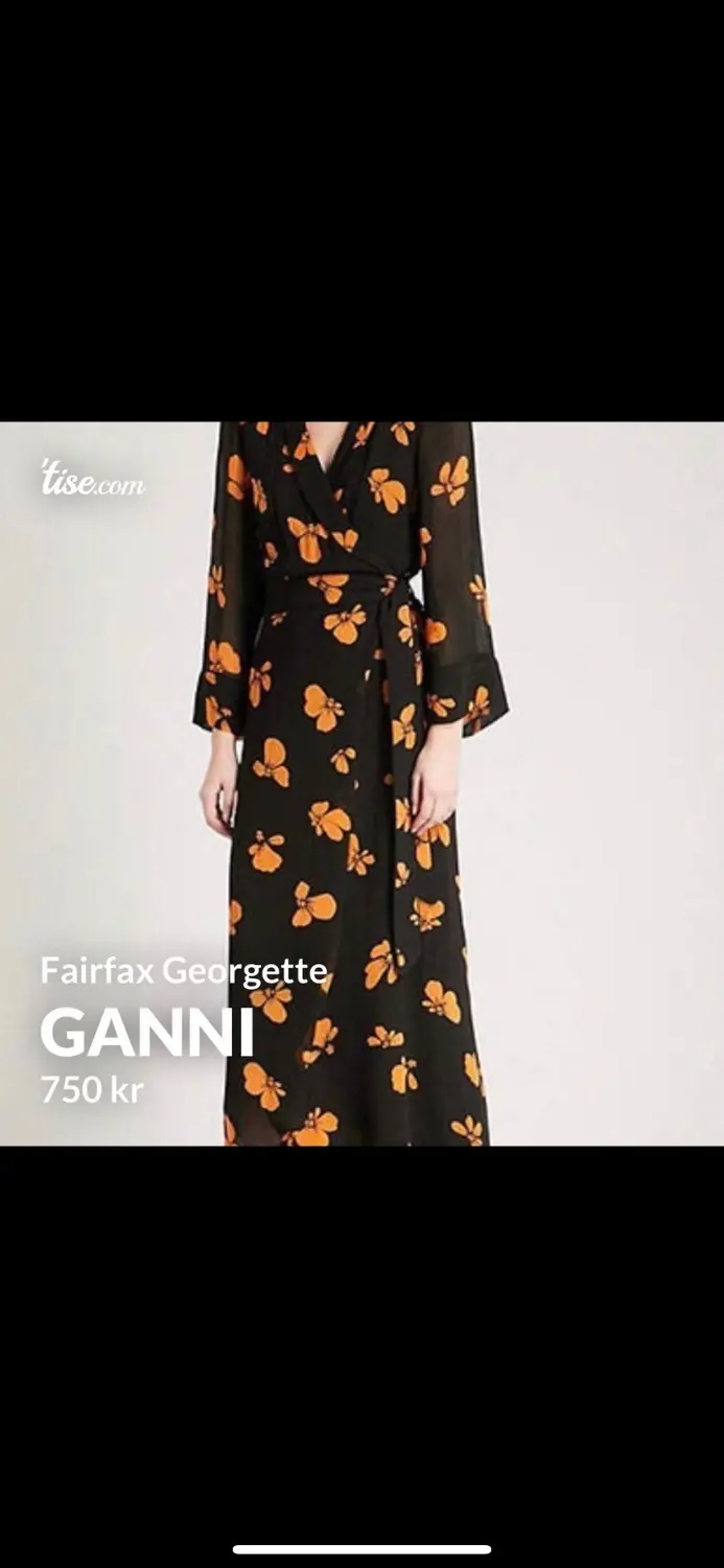 Ganni fairfax georgette clearance kjole