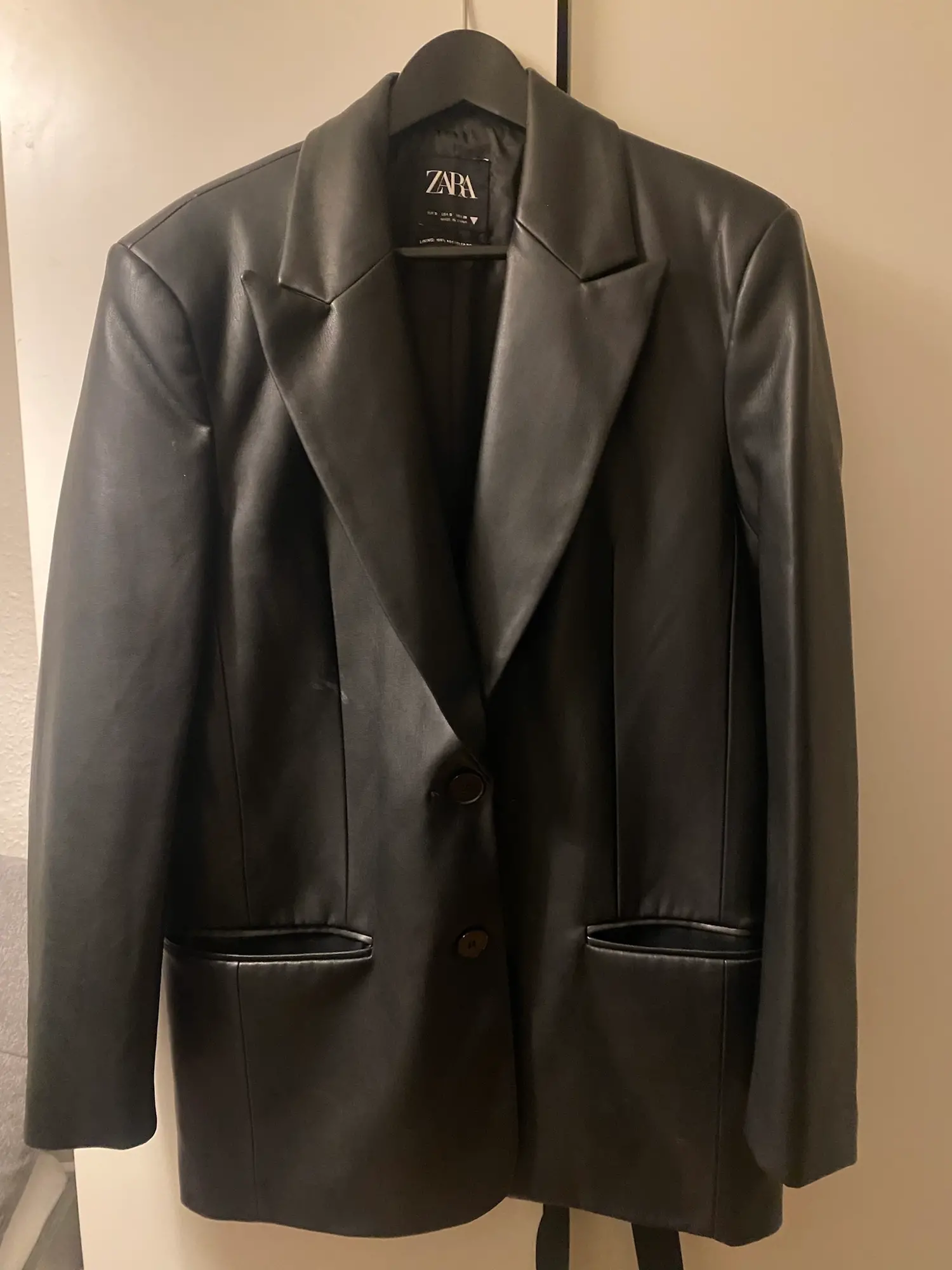 Zara blazer cuir hot sale